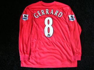 Steven Gerrard Signed Player Match Issue Liverpool Shirt 2004 2006 Not