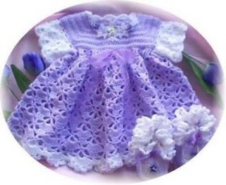 CROCHET PATTERN for TULIP TIME Baby Dress by REBECCA LEIGH  3/6  12