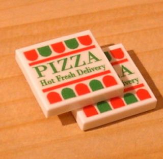 CUSTOM PIZZA BOXES for town/city/train/6350 LEGO food to go pizzeria