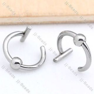 Ring Cartilage Fake Ear Cuff Helix Stainless Steel Clip On Earring