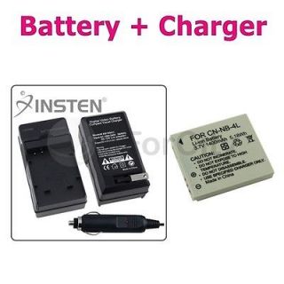 Battery+Insten Charger For Canon ELPH 100 300 HS PowerShot SD30 SD300