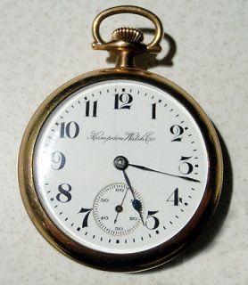 Viintage Hampden  Dueber Pocket Watch 1911 Vintage Antique Gold Filled