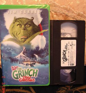 How the Grinch Stole Christmas Jim Carrey VHS Video SUPER FUNNY Clamsh