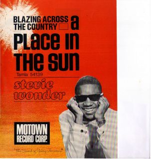 STEVIE WONDER   A place in the sun   1966 VINTAGE CASH BOX PROMO AD