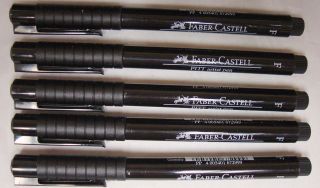Faber Castell Pitt Artist Pen F 167299 Black 199 lot of 5