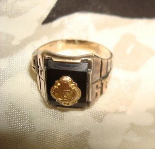 VINTAGE 1940s JOSTENS SUPER AW 10K GOLD High School Ring 4.2 Grams
