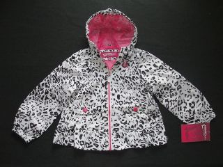 HAWKE & CO. Girls Size 4, 6X Snow Leopard Print Jacket, Windbreaker