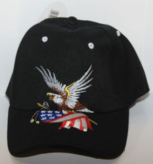 American Eagle Adjustable Baseball Hat Sports Cap with USA Flag color