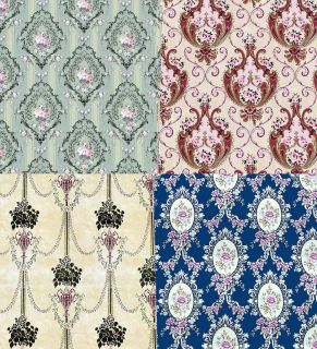 doll house wallpaper choice of 12 vintage designs green pink