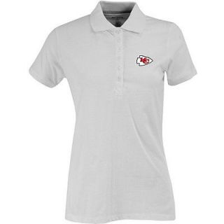 Antigua Womens Kansas City Chiefs Spark Polo Shirt   White