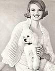 Vintage Bed Jacket Sweater Lacy Shrug Knitting PATTERN