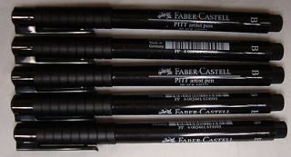 Faber Castell Pitt Artist Pen B 167499 Black 199 Lot of 5