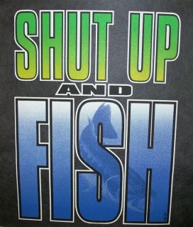 Fishing Tshirt Shut Up And Fish Bass Catfish Lure Rod Bait