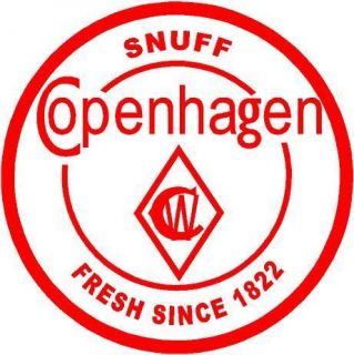 RED Vinyl Decal   Copenhagen lid chew snuff tobaccco fun sticker truck