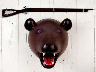 Brown Bear Head Trophy Wall Mount   Inflatable Gag   Man Cave Trophy