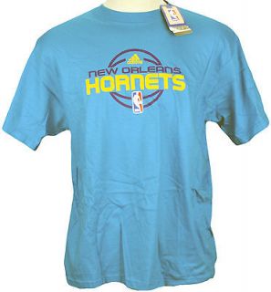 NBA New Orleans Hornets Blue Short Sleeve Adidas T Shirt  SS Tee