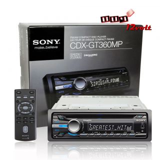Sony CDX GT360MP In Dash CD/MP3/WMA Receiver w/ Front Aux SIRIUS/XM