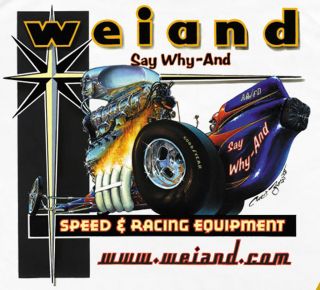 Topfuel Front Engine Dragster Retro T shirt by Weiand Superchargers