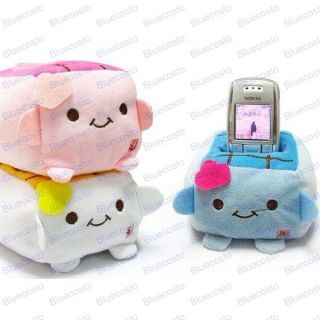 Mobile Holder New Cute Tofu Plush Block Seat Stand Cell Phone Protect