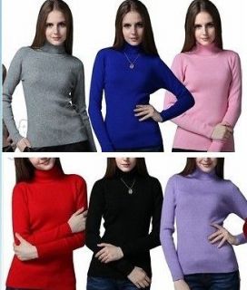Must have cashmere turtle roll neck base shirt jumper solid pullover