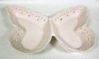 PRETTY SKYE MCGHIE CREAM LACE PINK BUTTERFLY DISH MINT
