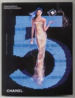 2003 Chanel No.5 perfume see thru dress model blue 5 ad