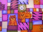 Balson Hercules “Catz Fall Squares” Cat Quilt Fabric