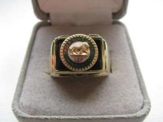 NEW OLD STOCK Mens Sons of Italy Gold Crest Ring