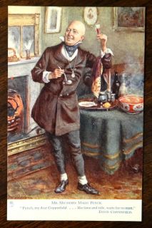 MAKES PUNCH Sketches from CHARLES DICKENS Artist Copping Postcard