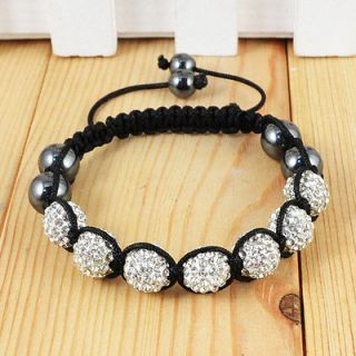 Costume Cocktail Disco 7 Friendship Crystal Ball Charm Braclet
