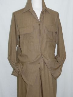 100% Wool Two piece walking leisure suit Matching shirt and pants by