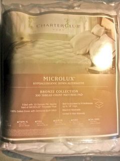 Charter Club Home Microlux Bronze Collection Twin Mattress Pad