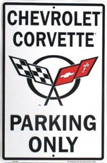 Parking Only Embossed Tin Sign Vette C5 C6 C4 (Fits: Chevrolet SSR