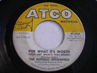 Buffalo Springfield For What Its Worth 1967 45rpm