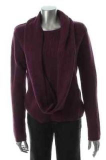 Charter Club NEW Purple Marled Crewneck Long Sleeve Pullover Sweater