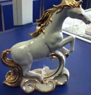 Swarovski Porcelain HORSE Made in Italy RG Porcellane w Certificate