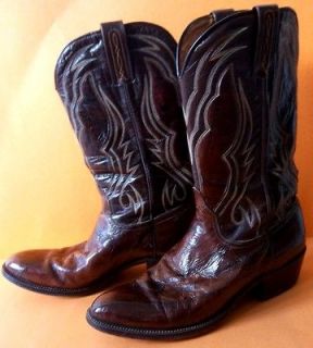 COWBOY BOOTS RUIDOSO COLLECTION VINTAGE MADE IN SPAIN EEL SKIN 10 MEN