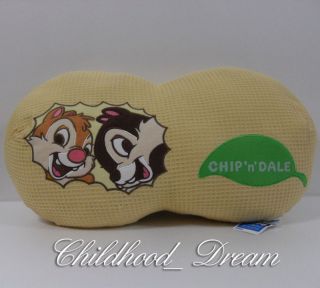 Chip And Dale Chipmunks Peanut Pillow Cushion Plush Disney Sega Japan