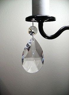 Lot 4) Large MAGNETIC CRYSTALS PRISM Clear Teardrop Chandelier Lamp