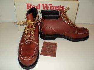 NEW Red Wing Mens Size 9 C Work Boot Low 5 Inch Brown #204 NWT Made