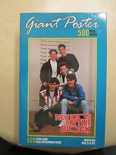 500 PIECE   1990 NEW KIDS ON THE BLOCK   GIANT POSTER PUZZLE
