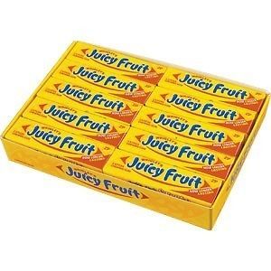 JUICY FRUIT CHEWING GUM x20 PACKS FULL BOX RETRO CANDY WHOLESALE