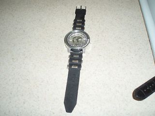 Charles Raymond Stainless steel wristwatch with world background