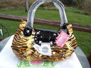 CHARM AND LUCK   Tiger Leather   Embellished   Handbag   New with Tags