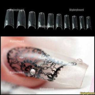 500 Clear French Acrylic Artificial False Nail Art Tip