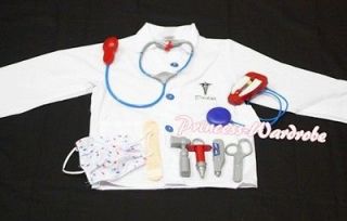 Halloween White Medical Doctor Surgery Operation Kid Child Costume 9C