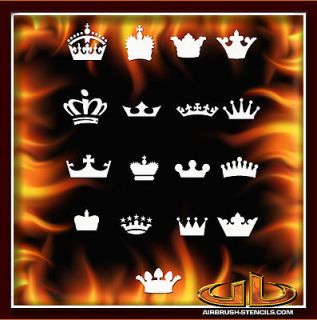 MINI CROWNS airbrush stencil template motorcycle chopper paint BKG17