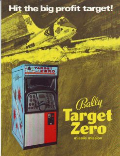 BALLY TARGET ZERO EARLY EM ARCADE GAME SALES FLYER BROCHURE 1970