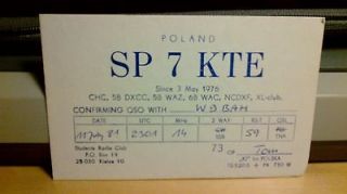 amateur ham radio QSL postcard SP7KTE Student Radio Club 1981 Kielce