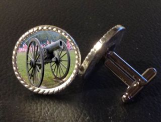 Civil War Cannon Custom Cufflinks